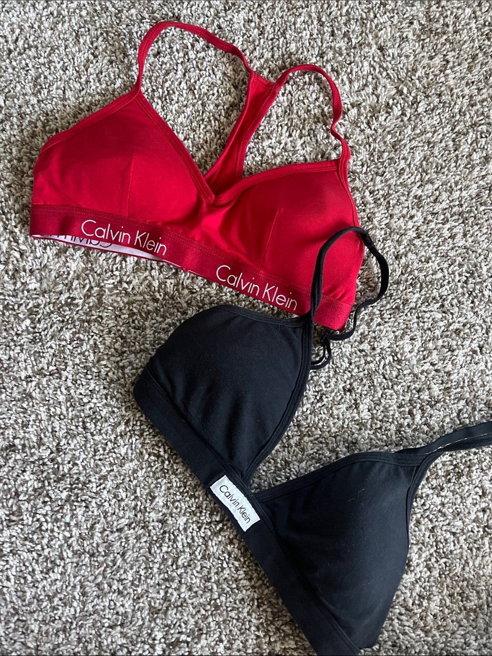 Calvin Klein Red & Black Bralette Set